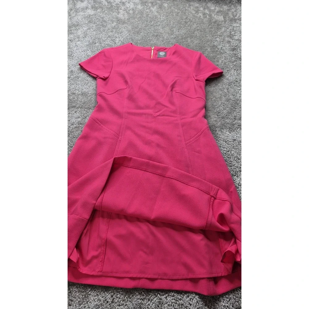 Vince Camuto Dress Women's 10 Pink‎ Sleeveless Back Zipper Accent Sheath